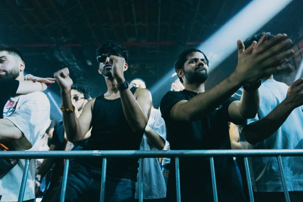 Crowd at the barrier